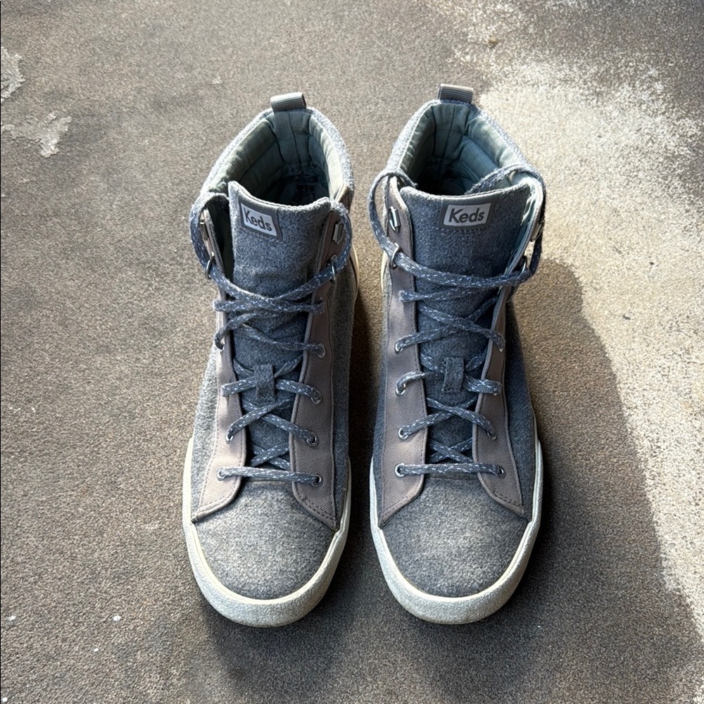 Keds Gray High-Top Sneakers Classic Canvas Style